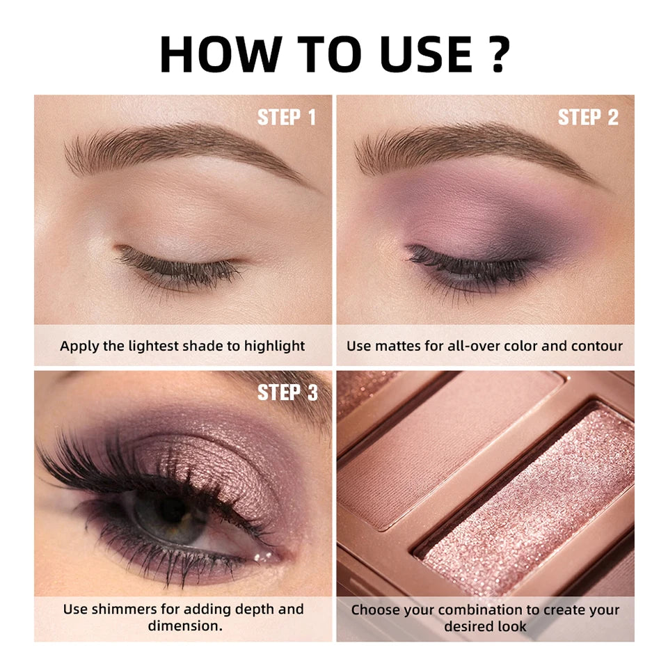 6-Color Soft Pink Neutral Eyeshadow Palette - 14
