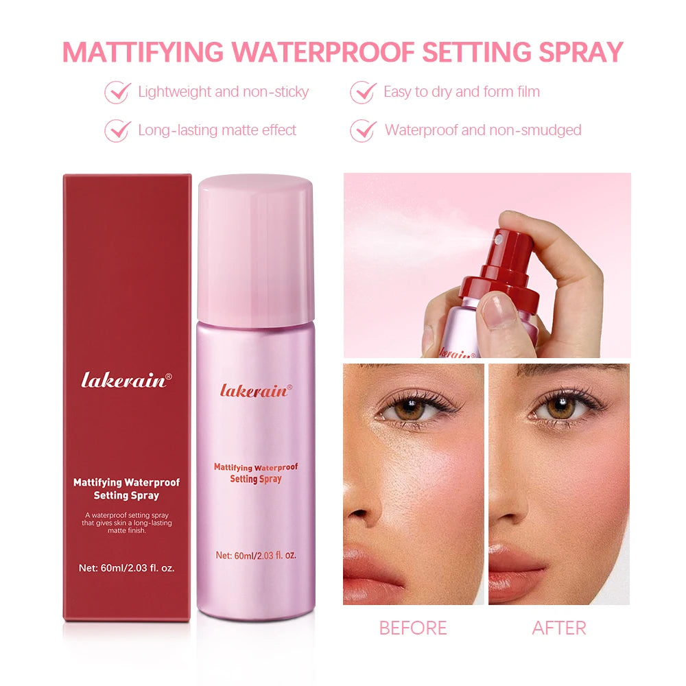 Mattifying Waterproof Makeup Setting Spray for Long-Lasting Wear