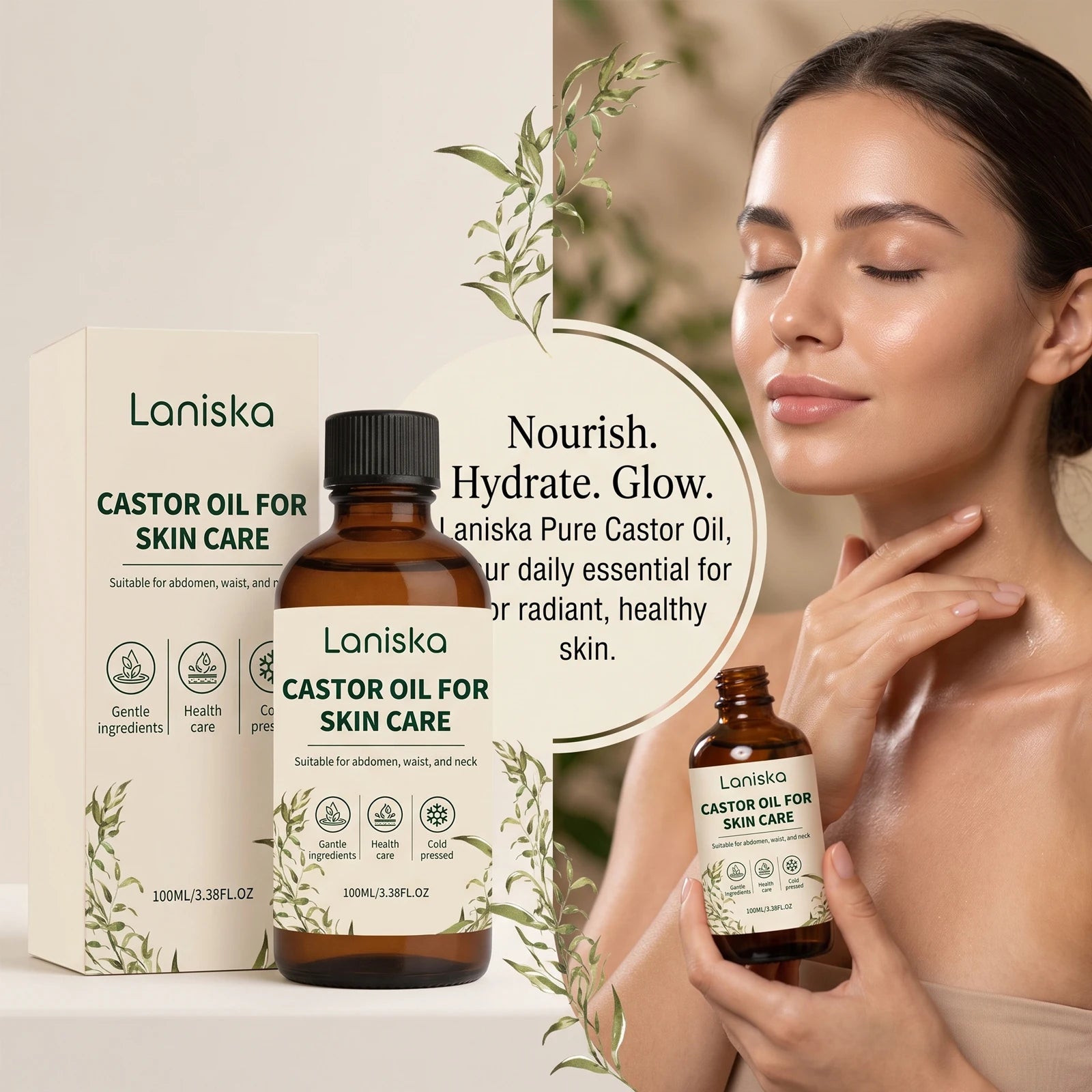 Cold Pressed Castor Oil for Skin Hydration and Body Massage - 2
