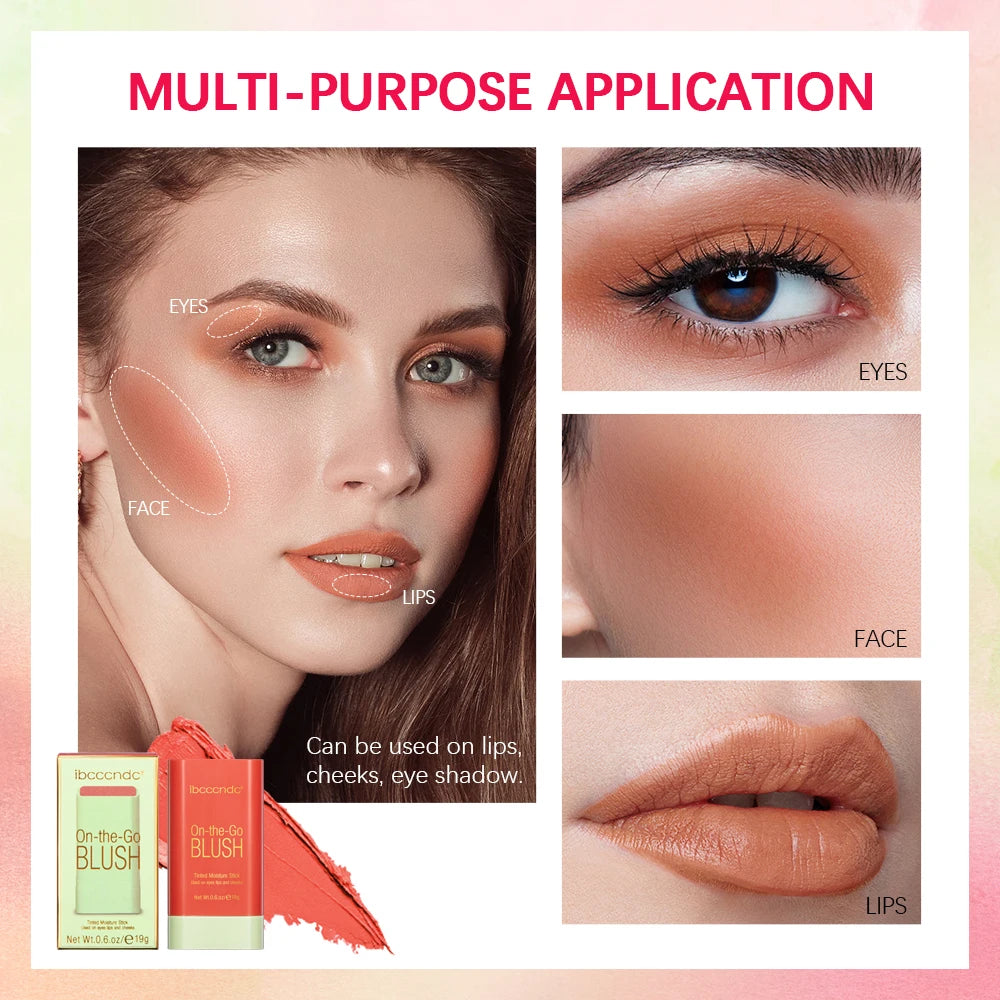 Cream Blush Stick for Lips and Cheeks - 3
