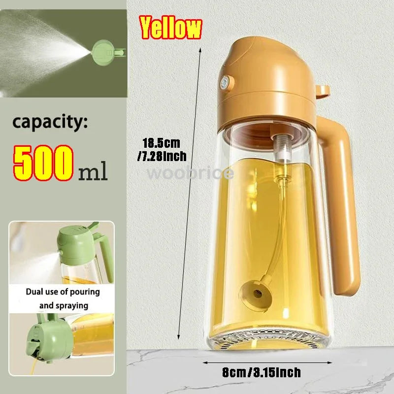 2-in-1 Glass Oil Dispenser and Sprayer for Kitchen