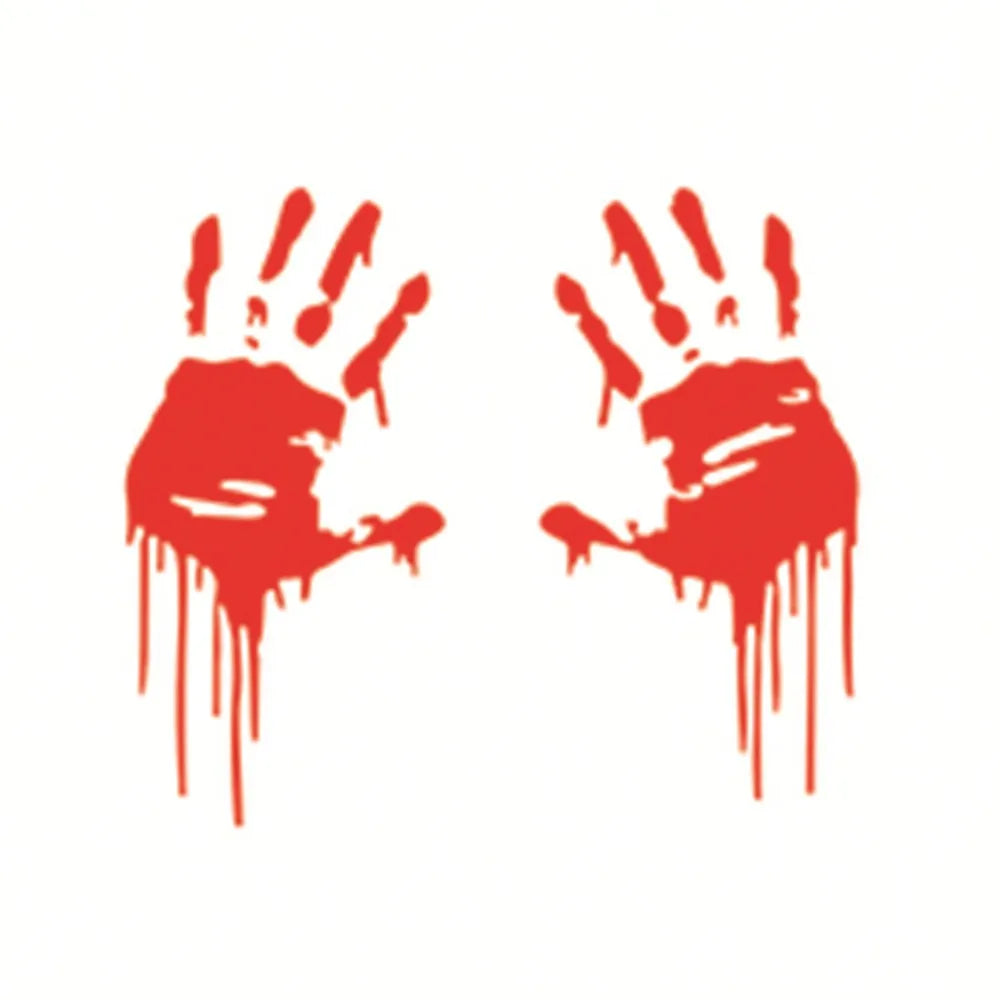 Bloody Handprint Halloween Car Decal