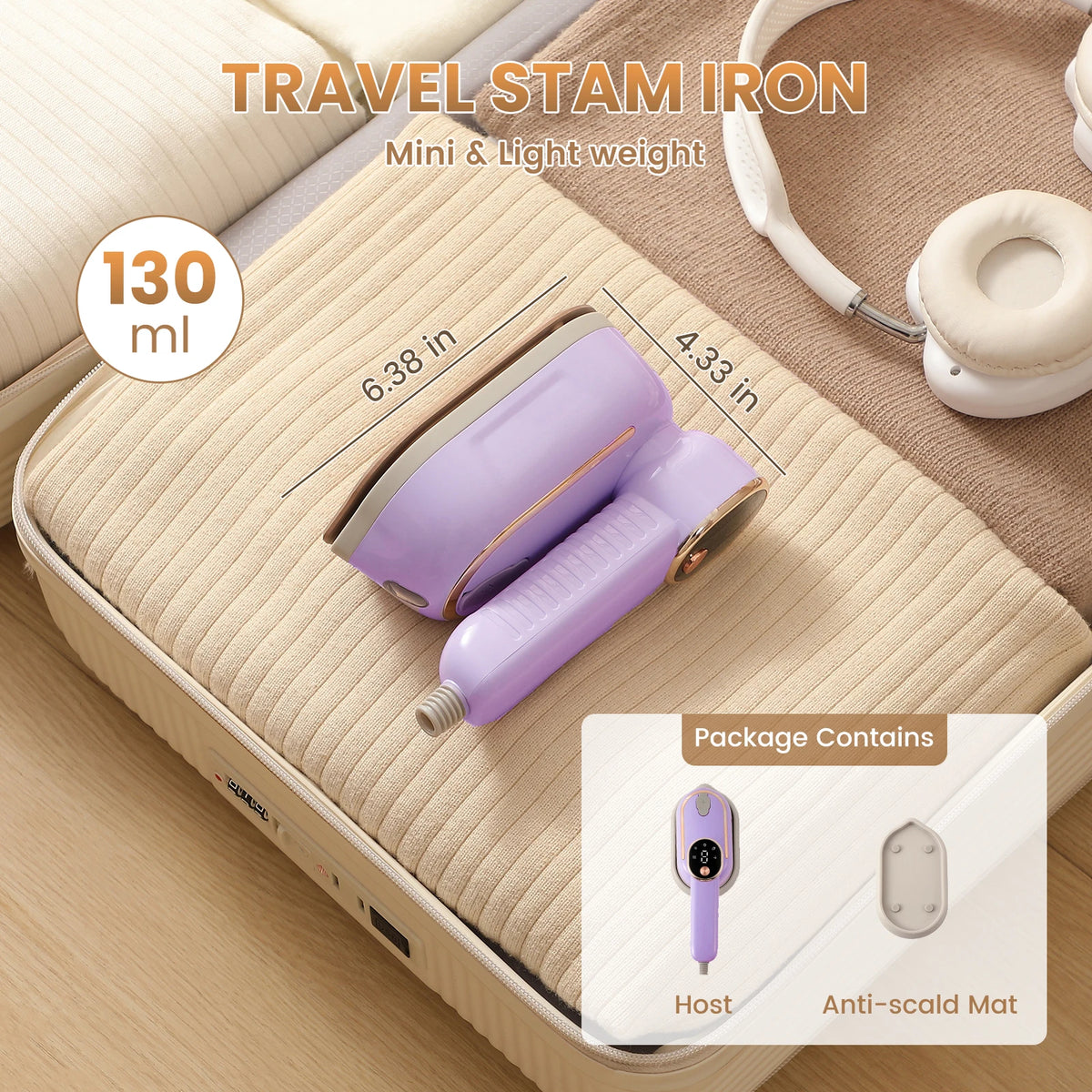 Portable Mini Handheld Steam Iron for Clothes