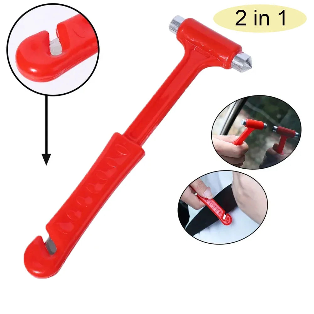 2-in-1 Emergency Car Safety Hammer and Seat Belt Cutter