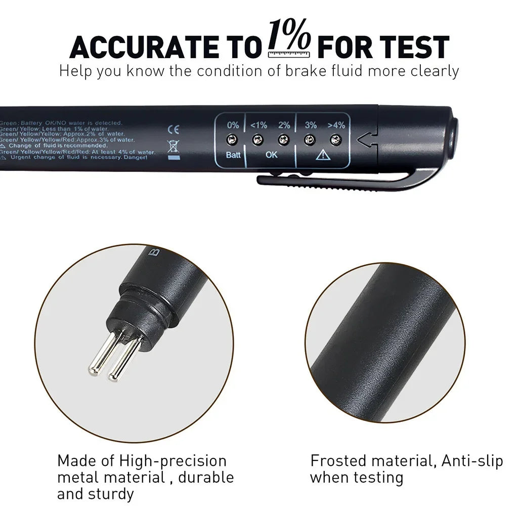 Digital Brake Fluid Moisture Tester Pen for Car Maintenance
