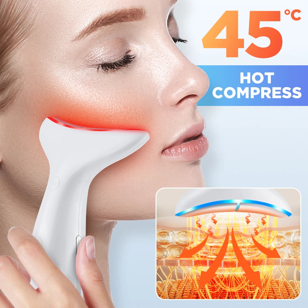 LED Facial and Neck Skin Tightening Beauty Massager - 18