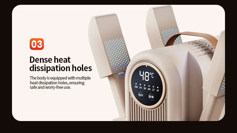 Foldable Electric Shoe Dryer and Deodorizer with Timer