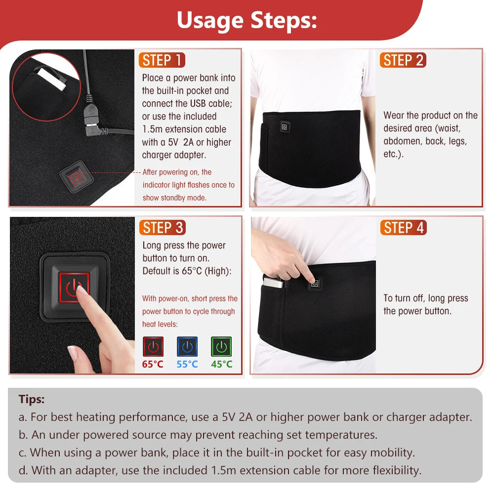 Red Light Therapy Heating Belt for Pain Relief - 13