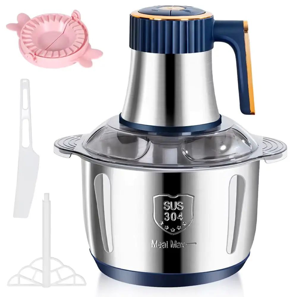 5L Electric Stainless Steel Food Processor and Meat Grinder