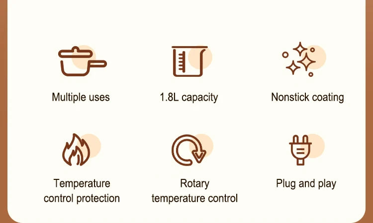 Compact Electric Multi-Cooker for Quick Home Meals - 8