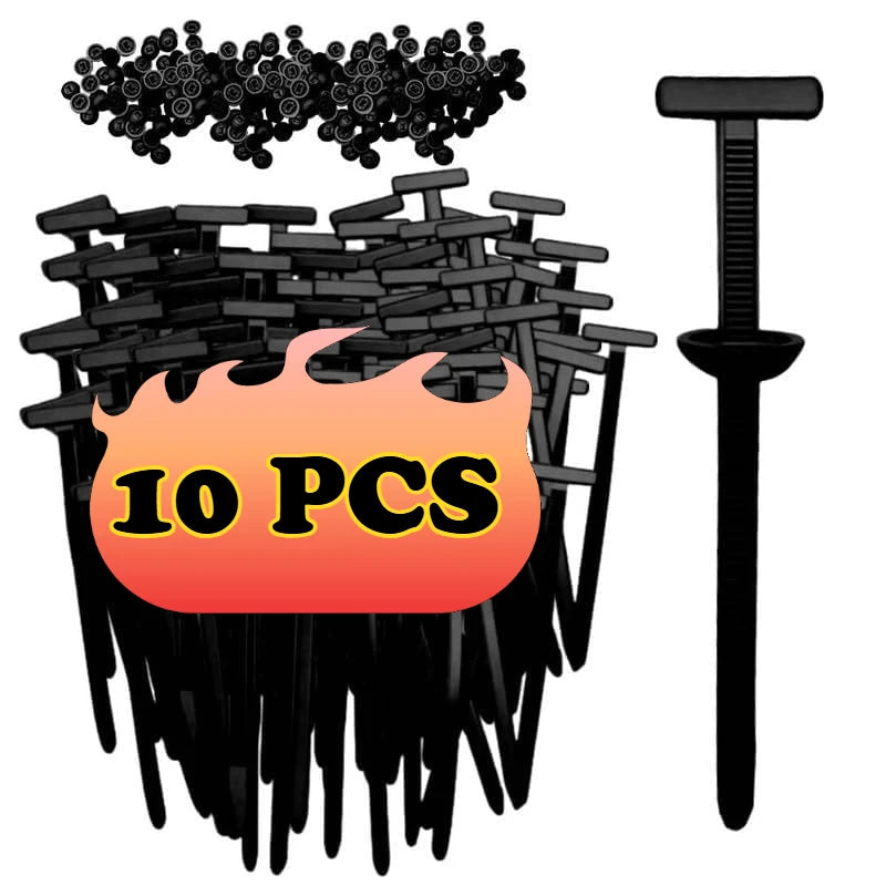 Heavy Duty Automotive Cable Tie Fasteners with Locking Clips - 16