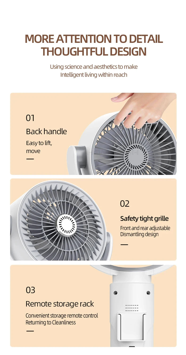 360 Degree Quiet Adjustable Standing Air Circulation Fan - 20