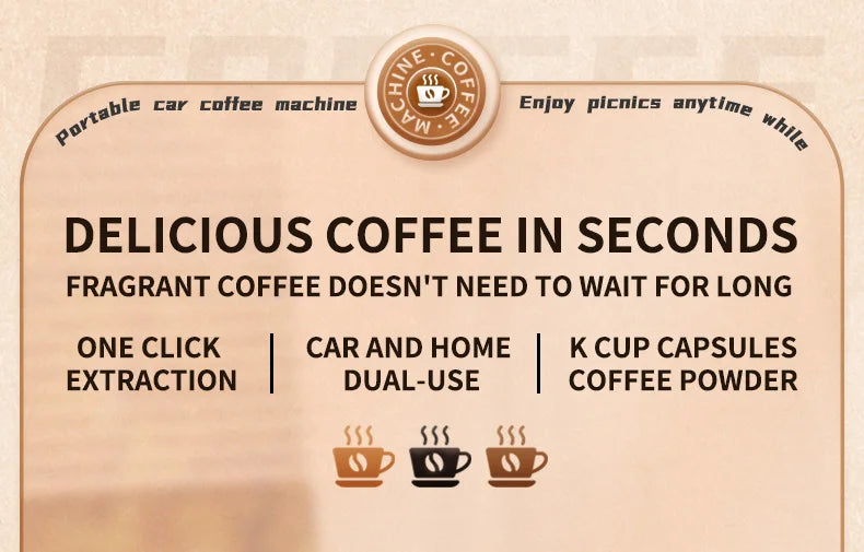 Portable Wireless Espresso Coffee Maker for Travel and Camping