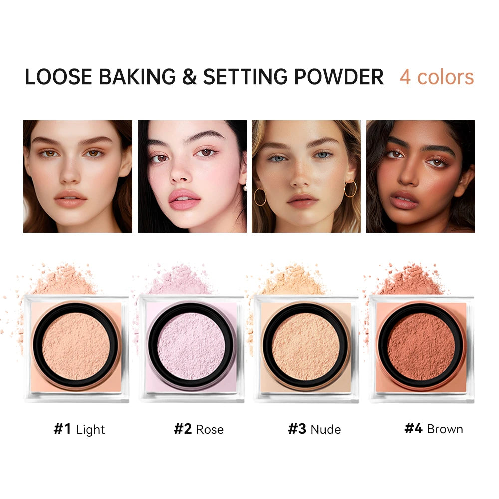 Matte Loose Baking and Setting Powder for Oil Control