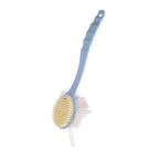 2-in-1 Long Handle Exfoliating Bath Brush and Shower Scrubber