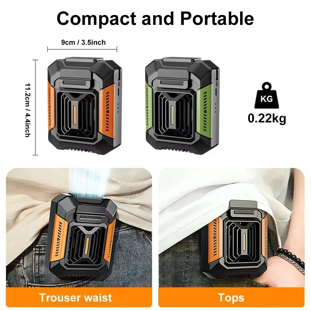 Portable Waist Clip Cooling Fan with Power Bank