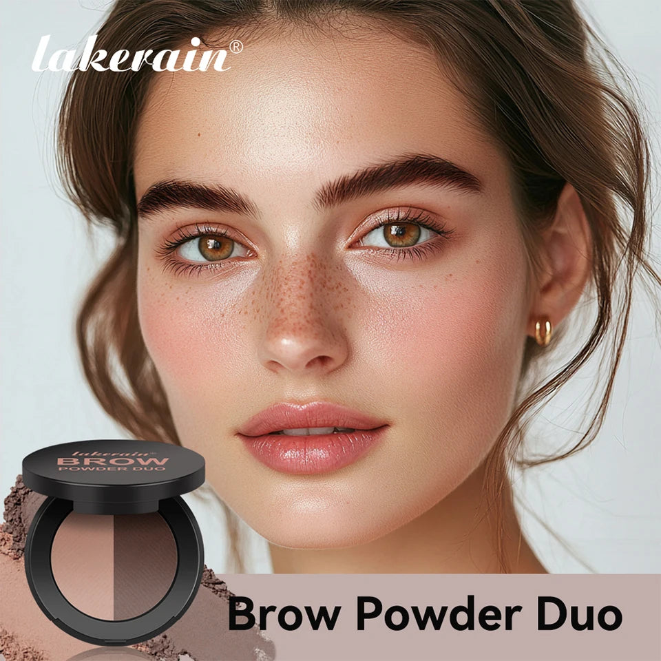 Two-Tone Eyebrow Powder Duo with Applicator Brush