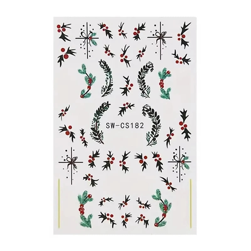 3D Christmas Cartoon Self-Adhesive Nail Art Decal Stickers