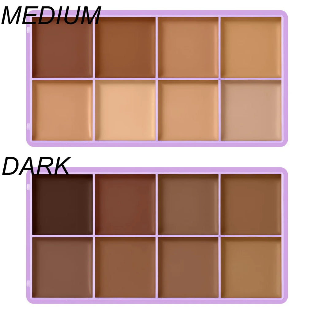 8-Shade Waterproof Full Coverage Cream Concealer Palette