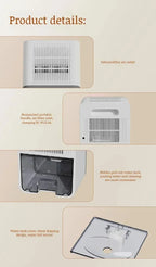 Compact Portable Dehumidifier for Bedroom and Office