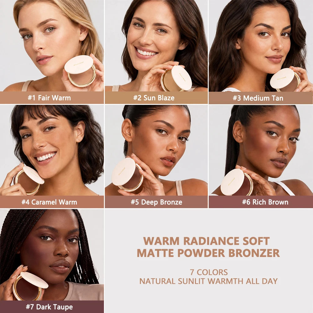 Buildable Matte Pressed Bronzer Powder for Face Contour - 2