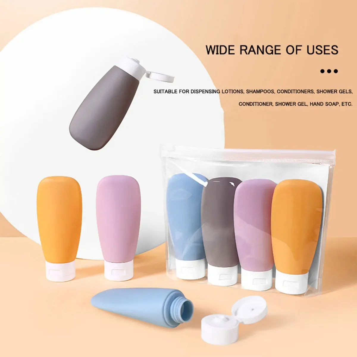 Leak-Proof Refillable Travel Bottles for Toiletries