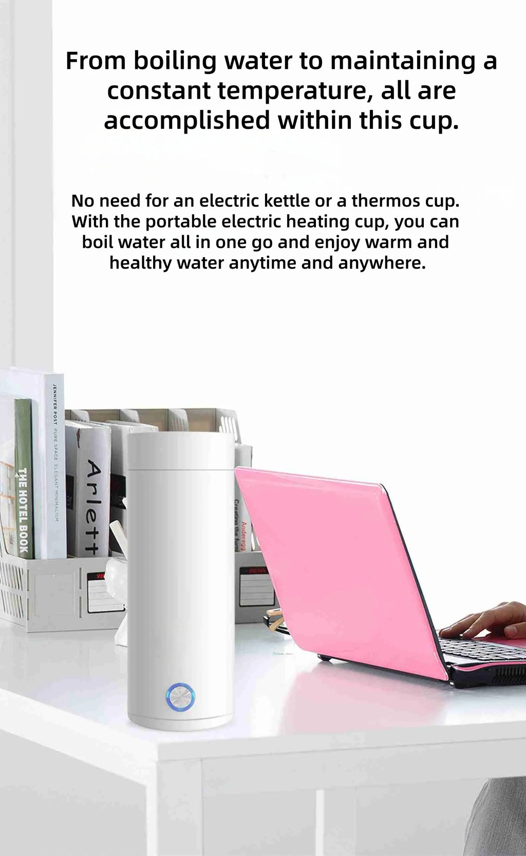 Portable Electric Travel Kettle for Hot Water and Drinks