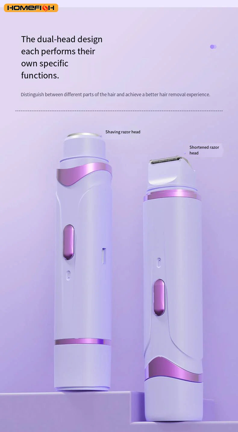 2-in-1 Painless Electric Razor and Hair Remover for Women - 5