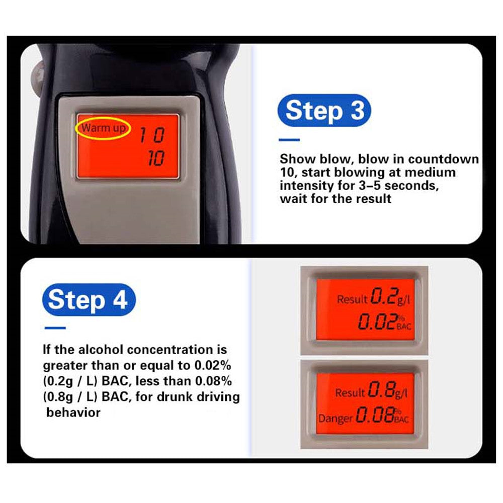 Digital Portable Alcohol Breathalyzer Tester