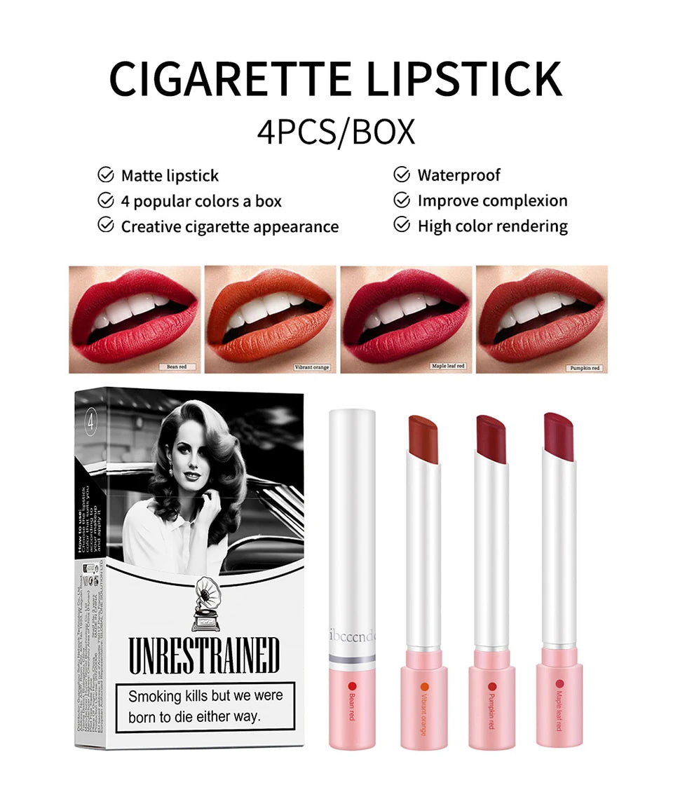 Matte Velvet Cigarette Lipstick Set