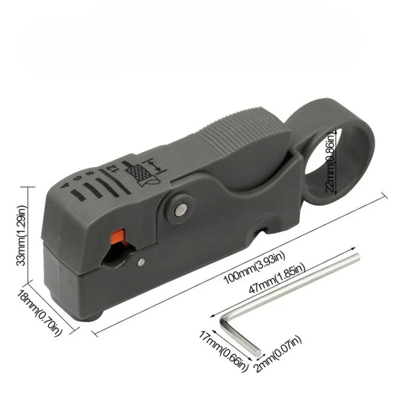 Automatic Rotary Coaxial Cable Stripper for RG6 and RG59