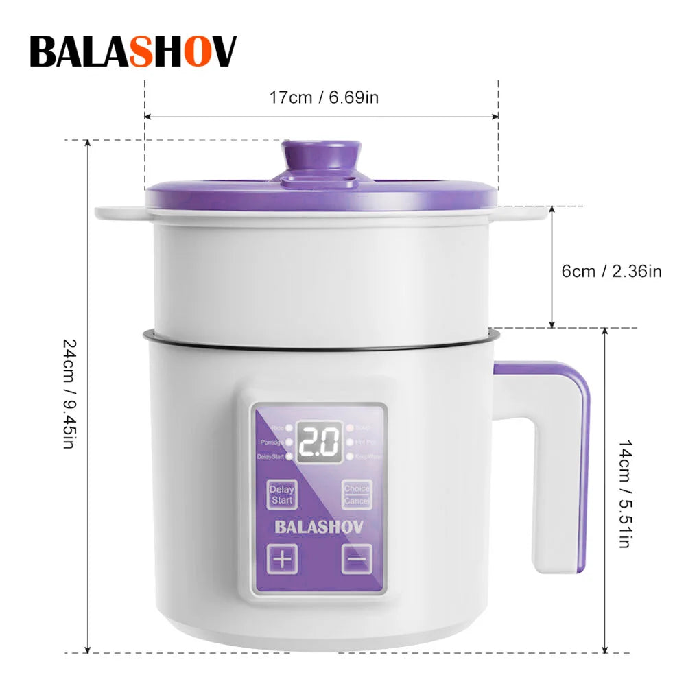 Compact Multi-Function Electric Rice Cooker for Home