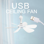 Portable USB Hanging Ceiling Fan for Camping and Dorms