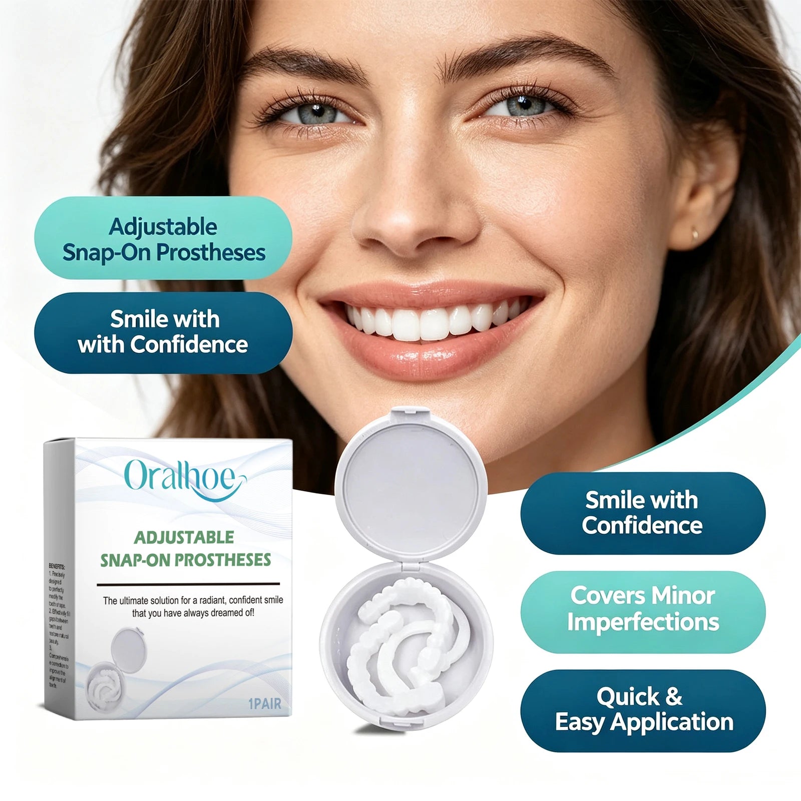 Adjustable Snap-On Dentures for Instant Smile Makeover - 2
