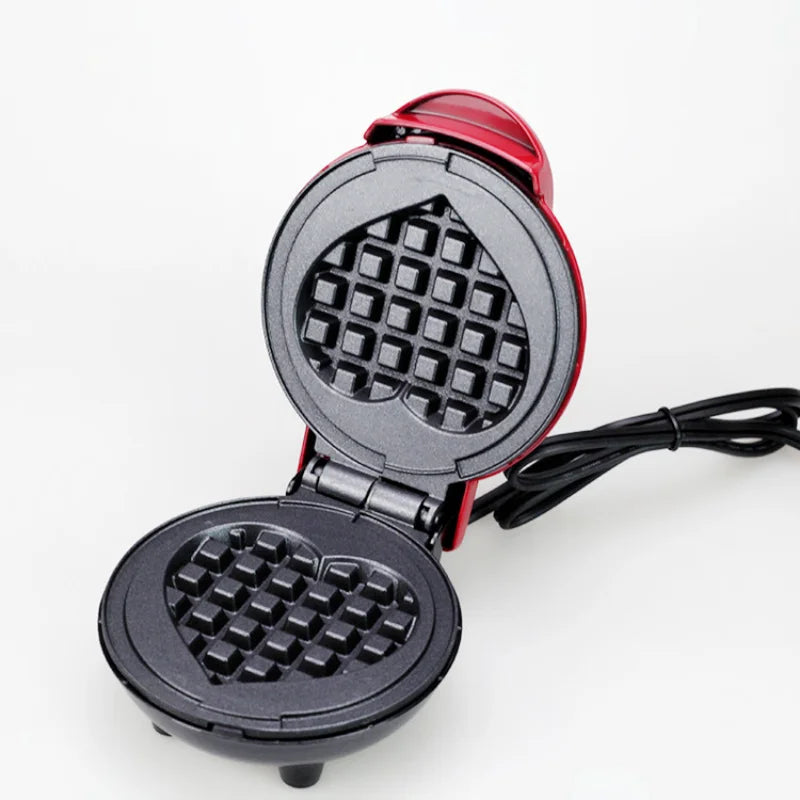 Mini Heart-Shaped Electric Waffle Maker for Breakfast - 5