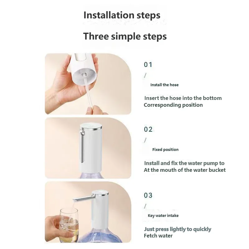 Automatic Rechargeable Electric Water Bottle Pump with Digital Display