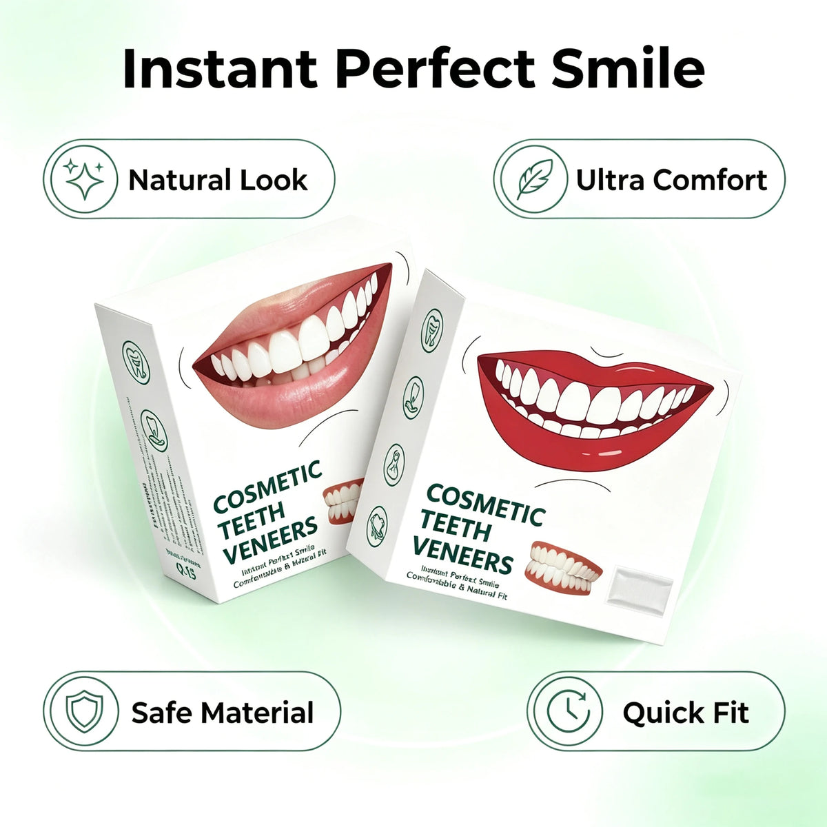 Comfortable Silicone Denture Set for Daily Oral Care