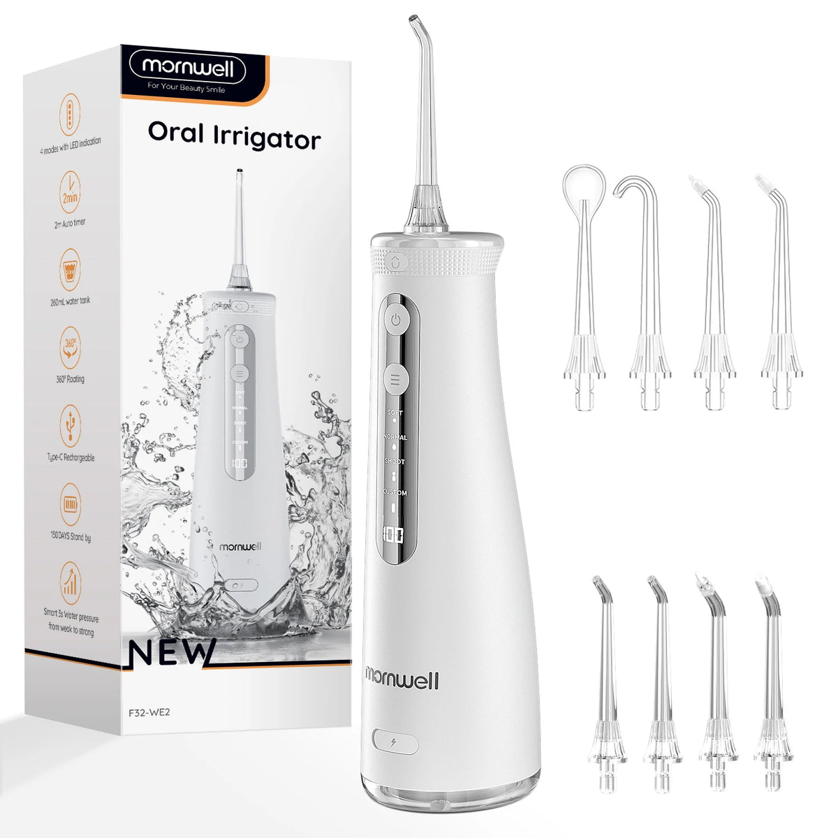 Portable Cordless Electric Water Flosser for Teeth Cleaning