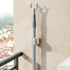 Wall Mounted Adhesive Mop and Broom Organizer Holder