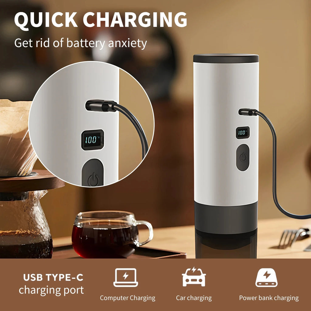 Portable Wireless Electric Coffee Maker for Camping and Travel