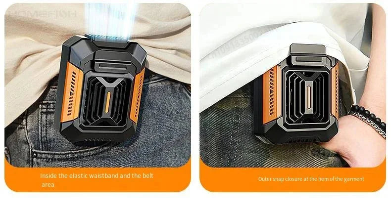 Portable Waist Clip Cooling Fan with Power Bank