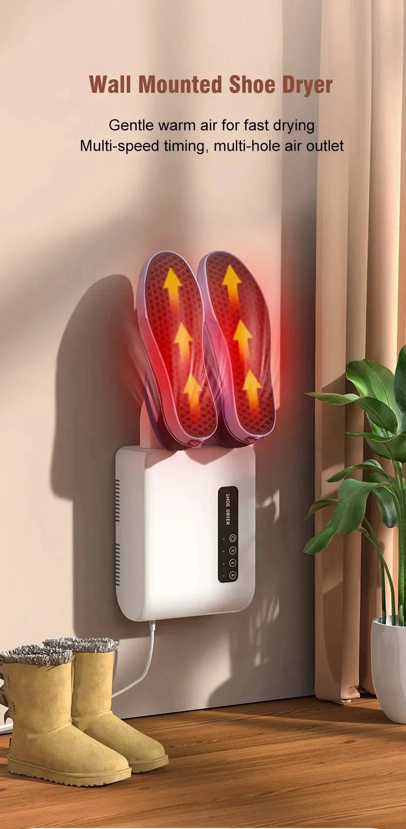 Electric Shoe and Boot Dryer with Deodorizer