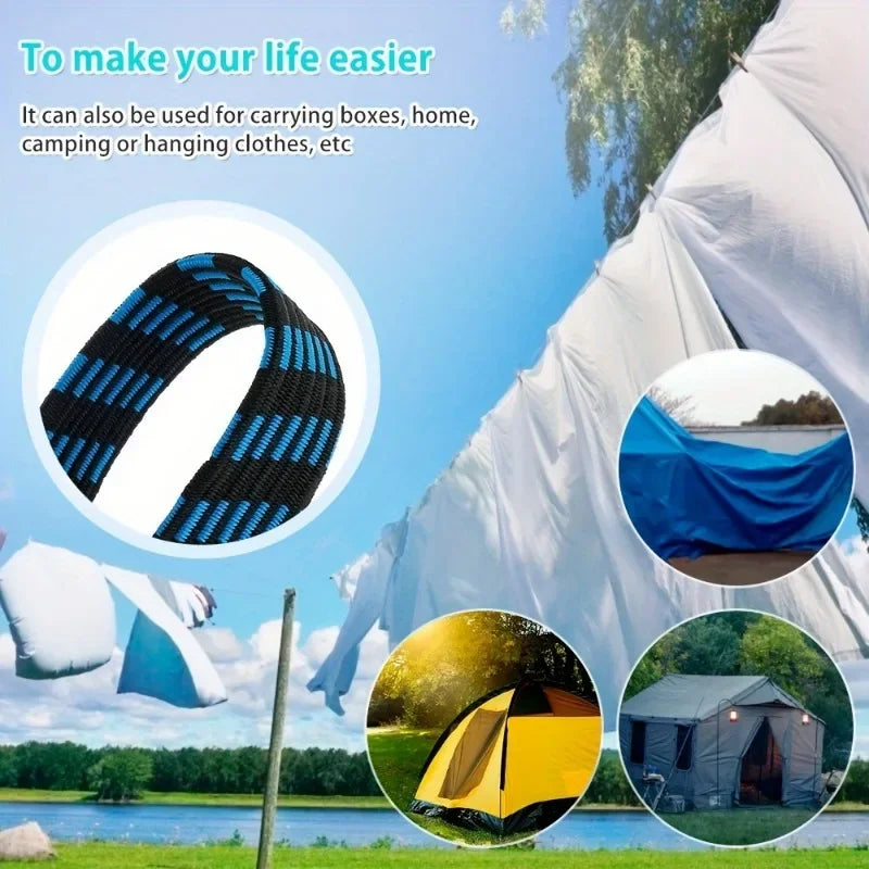 Heavy-Duty Elastic Bungee Cord with Metal Hooks for Cargo