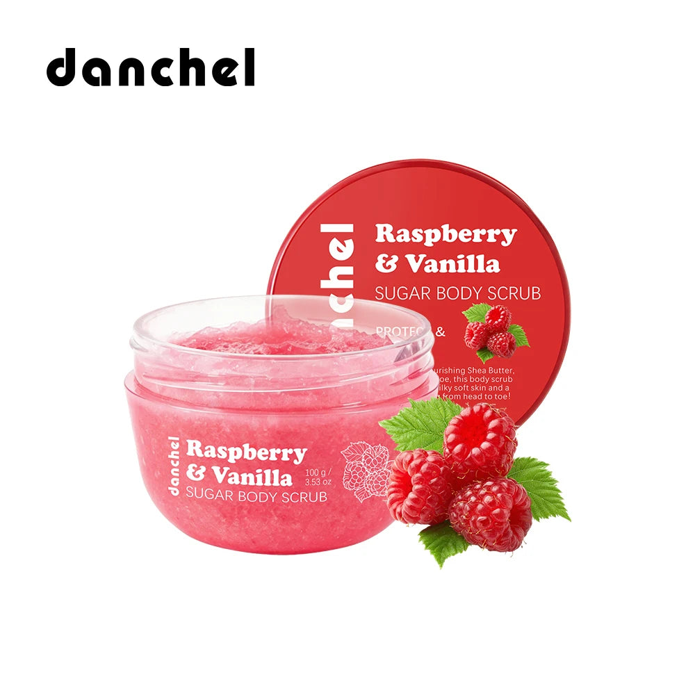 Raspberry & Vanilla Sugar Body Scrub for Smooth Exfoliated Skin