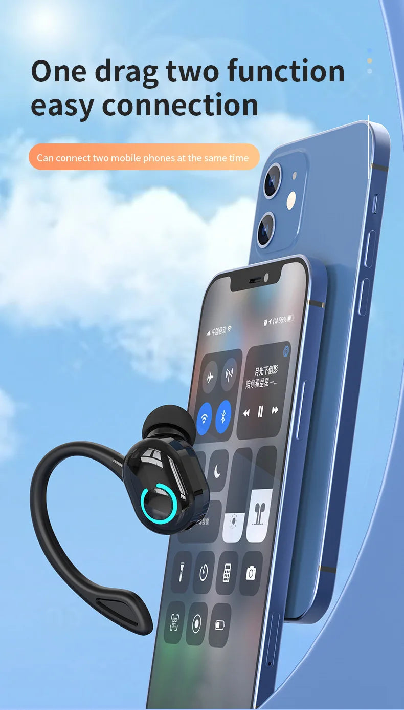 Wireless Ear-Hook Bluetooth Headset for Sports and Business - 17