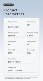 Smart Eye Massager with Cooling and Vibration for Eye Strain