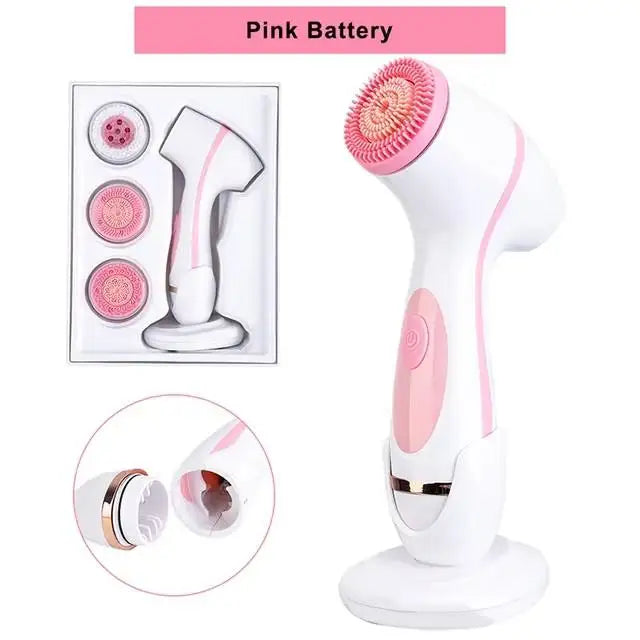 3-in-1 Waterproof Electric Facial Cleansing & Exfoliating Brush