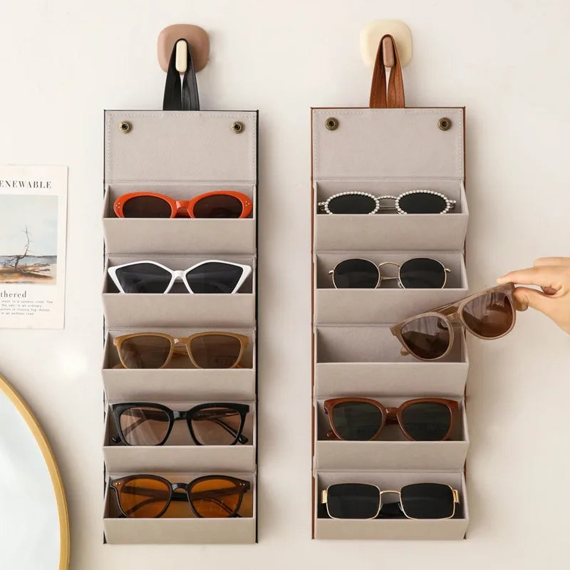 Foldable Travel Sunglasses Organizer for Multiple Pairs
