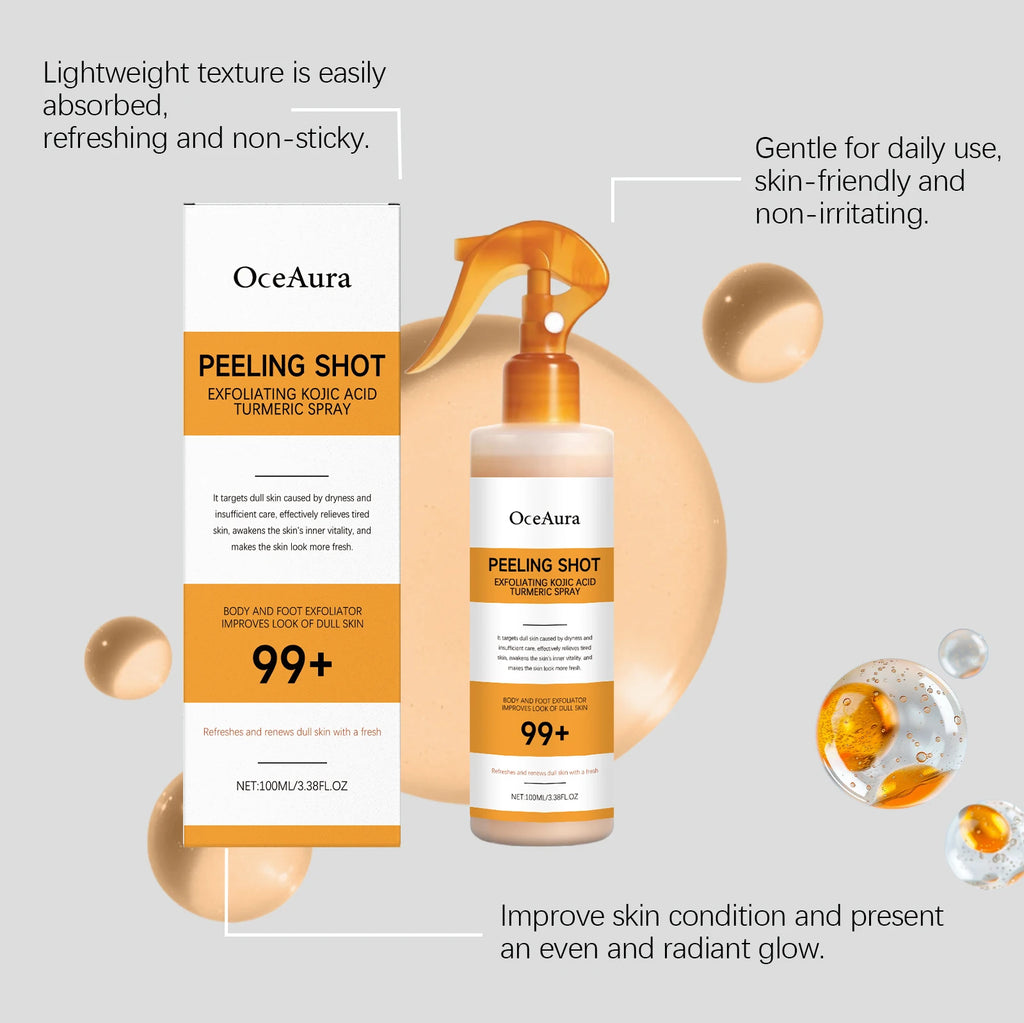 Exfoliating Brightening Skin Peeling Spray for Body and Feet