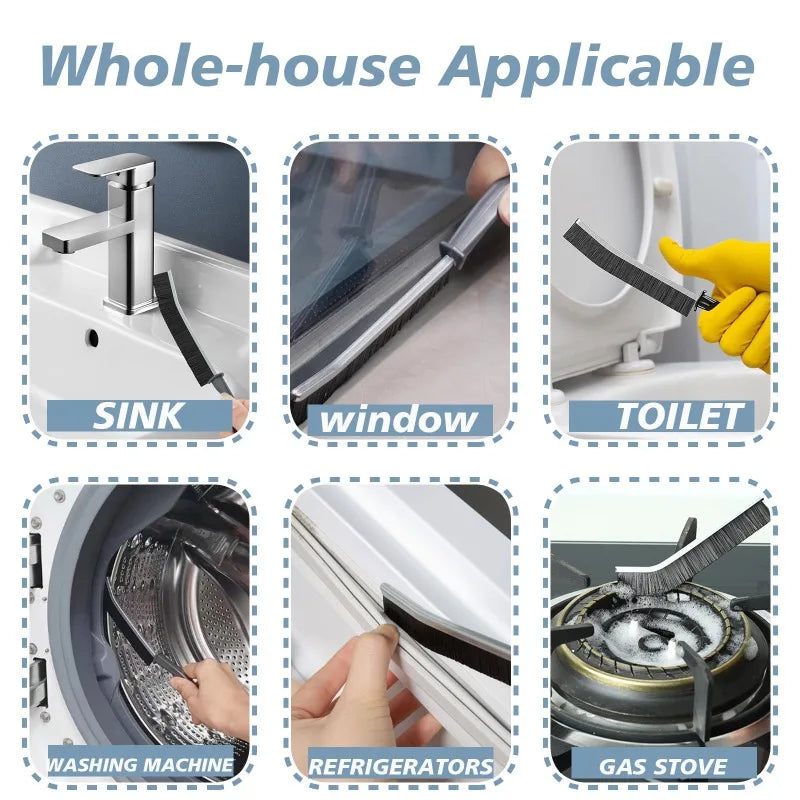 Hard Bristle Crevice Cleaning Brush for Tiles and Grout